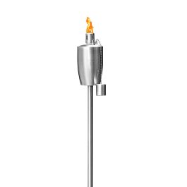 Antorchas De Jardín HANSA De Acero Inoxidable, Pack De 3 Unidades, Altura 27 Cm. Reutilizables, Resistentes Al Viento, Ideales Con Aceite De Citronela.